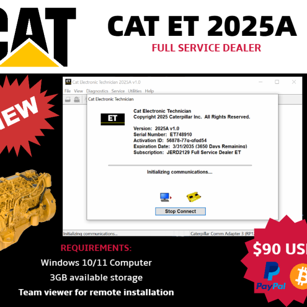 CAT ET 2025A with SIS 2021 Offline